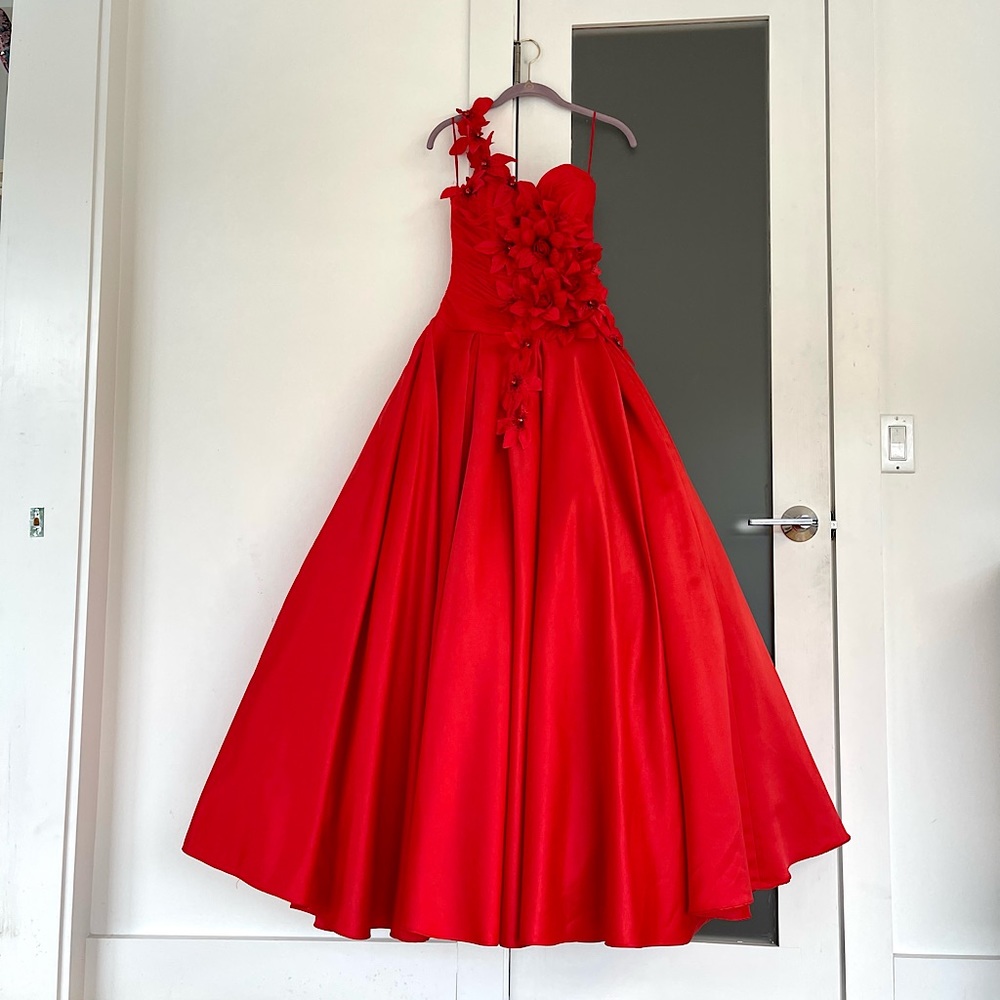 Red Corset Ballgown - Picture 3 of 17